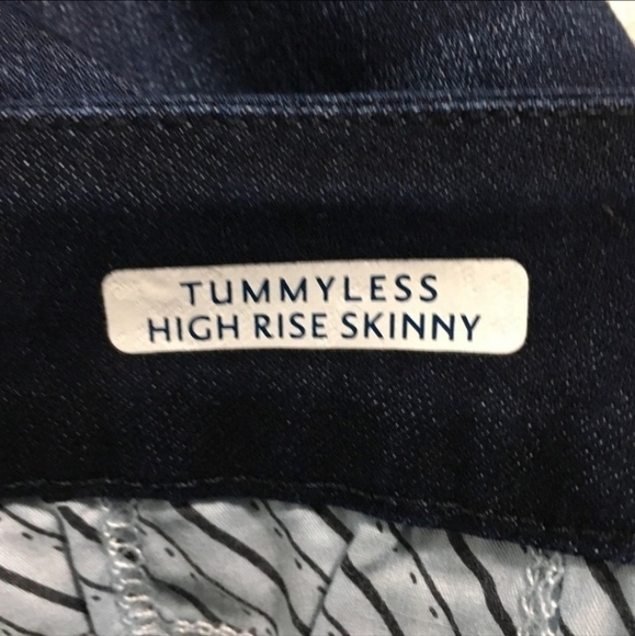 Seven7 Tummyless High Rise Skinny Jeans Women's 8 Dark Wash Everyday Basic EUC - Picture 5 of 8